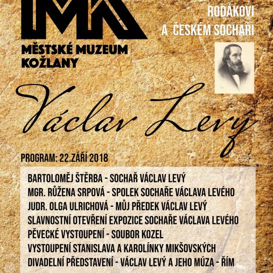 Pozvánka na otevření nové expozice o sochaři Václavu Levém 1